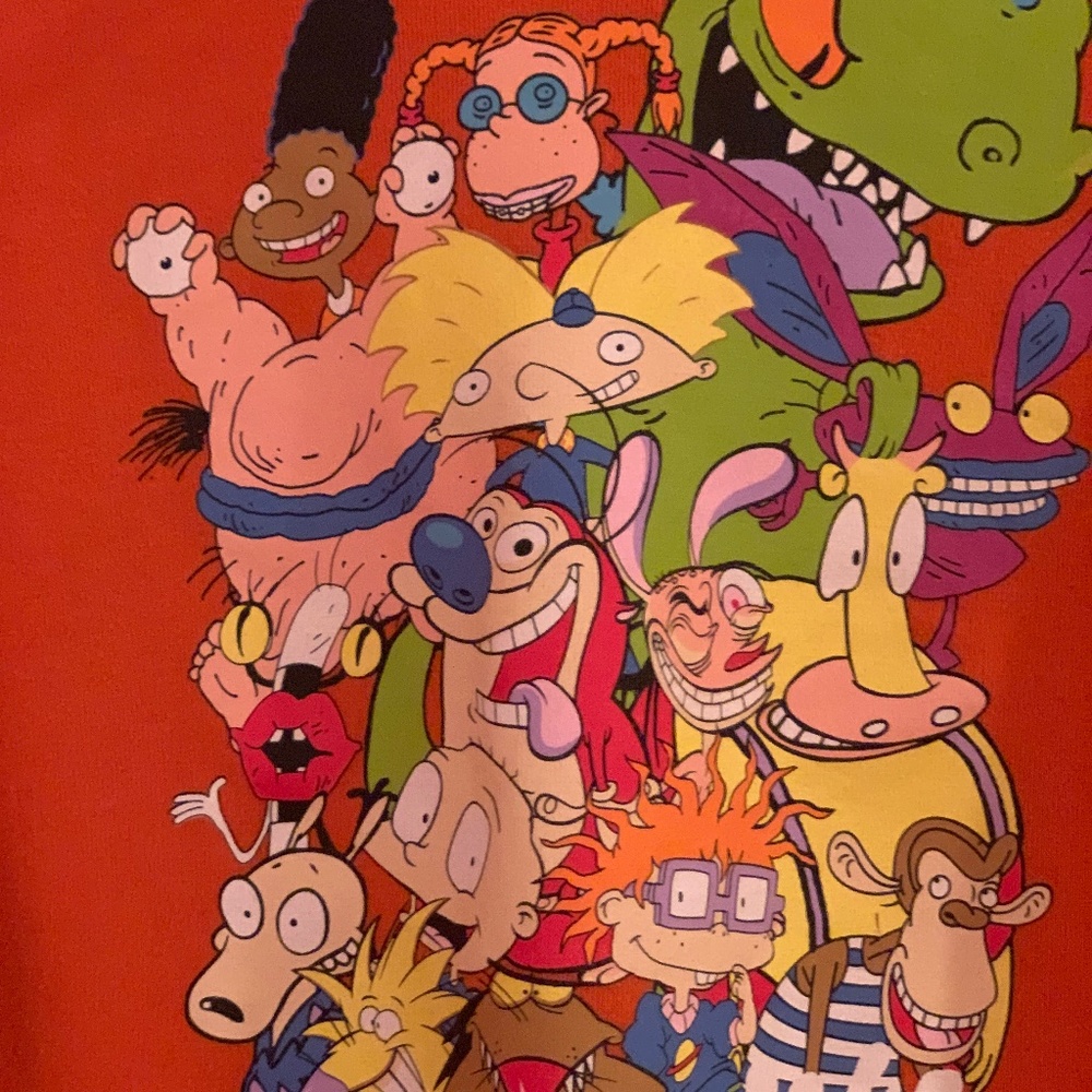 Nickelodeon Rugrats Unisex Orange Hoodie  Size Small